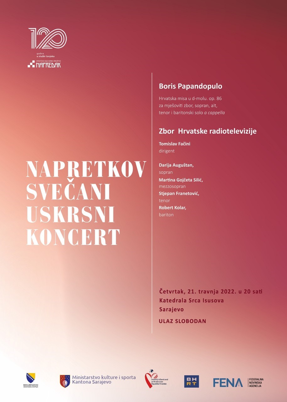 Sutra u Sarajevu Napretkov Svečani uskrsni koncert